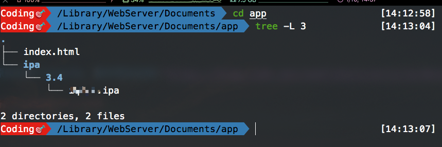 ipa放到apache目录下